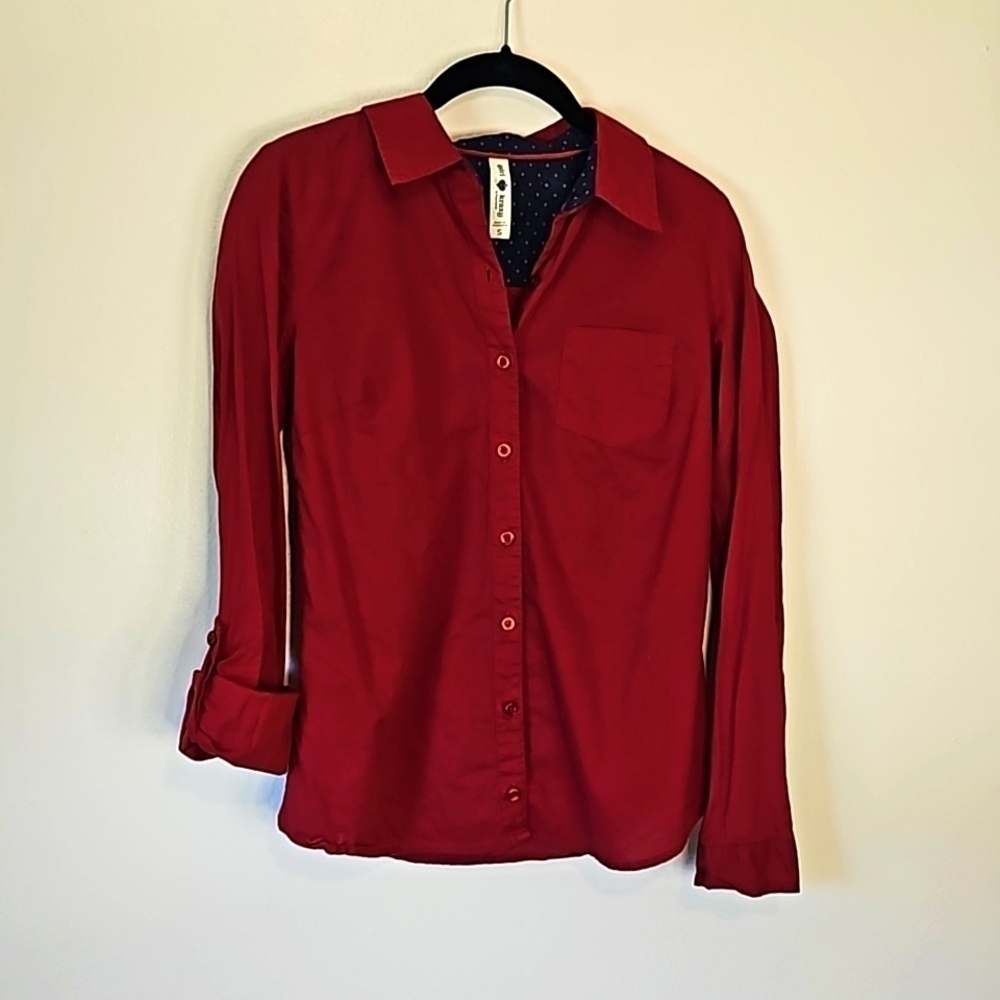 Girl Krazy Boyfriend Button Down Top Small